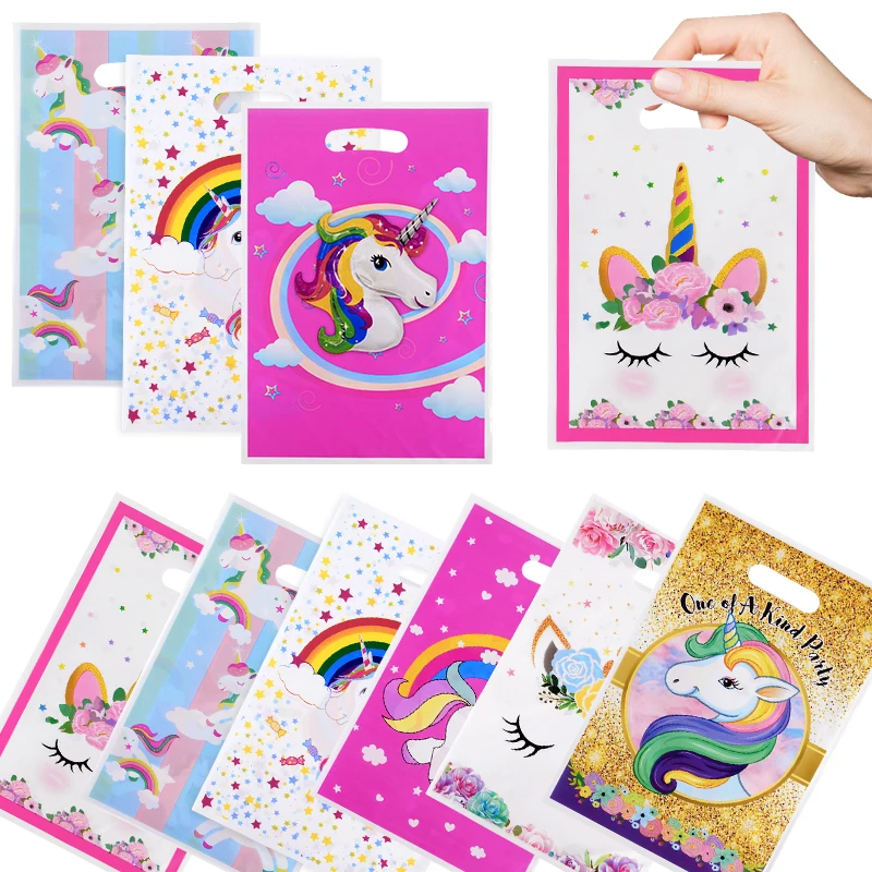 

10-30Pcs Unicorn Candy Bag Gift Cookie Packaging Bags Kids Unicorn Theme Birthday Party Supplies Wedding Baby Shower Decoration