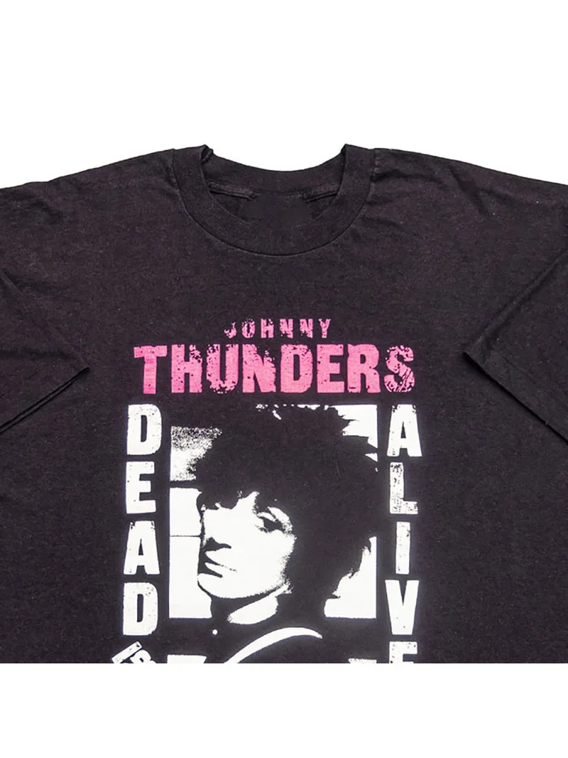 Johnny Thunders Punk Ro Musician American Retro ort Sve Men's Pure Cotton Direct Print T-irt Breathable Sweat Absorbent