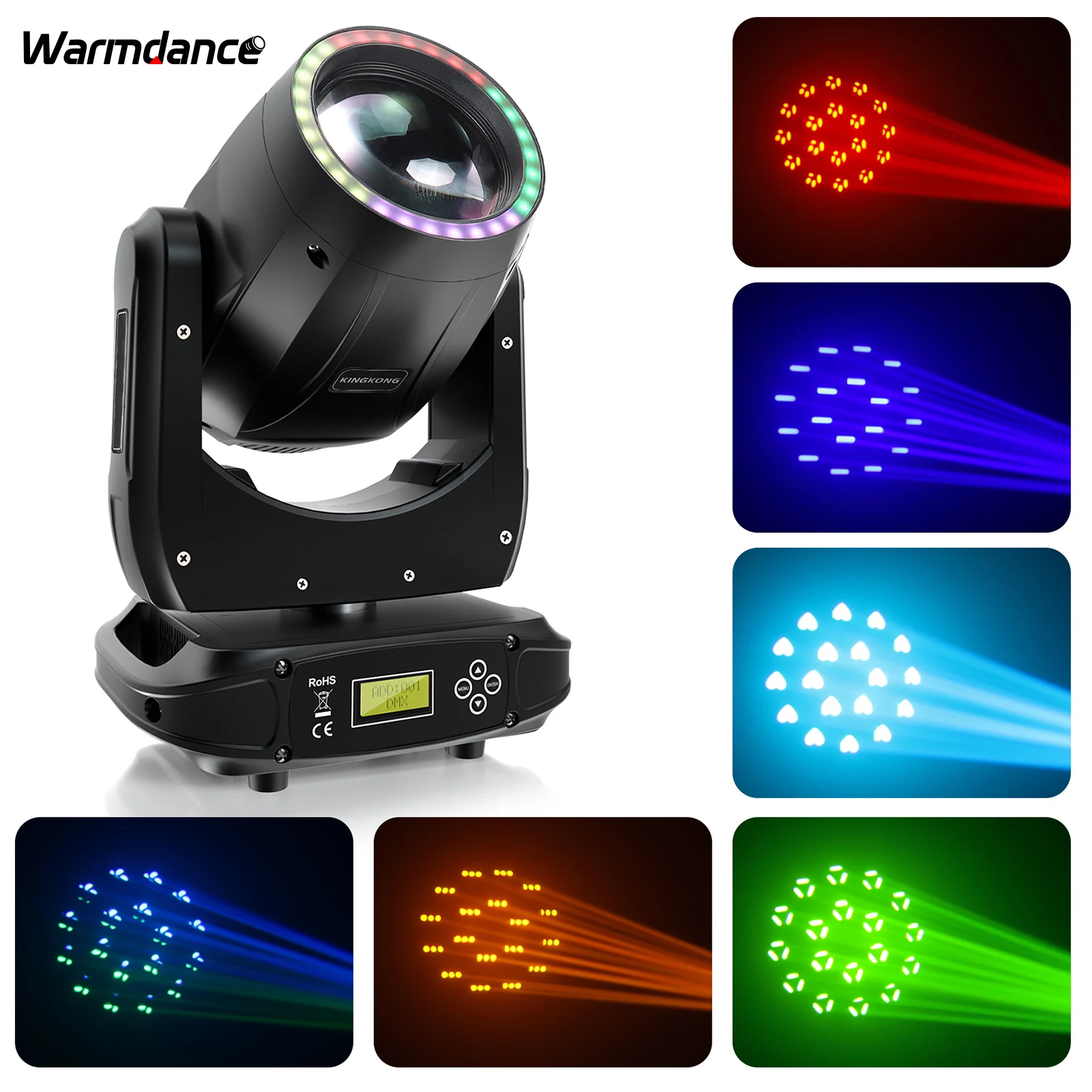 led projecao feixe de luz rgb efeito arco iris iluminacao de palco disco party club dance cabeca em movimento 180w profissional 01