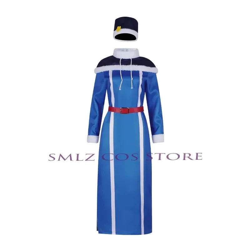 e,4;v'6\k/ Lockser Cosplay Anime Fairy Tail Costume Blue Dress Juvia Uniform Hat Prop Wig Set Halloween Party Out5;g'8.n/3\ view 6