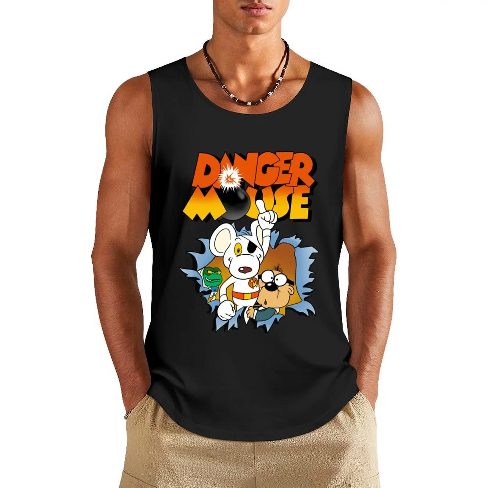 

Danger For Fans Tank Top sleeveless man shirts clothes for men summer