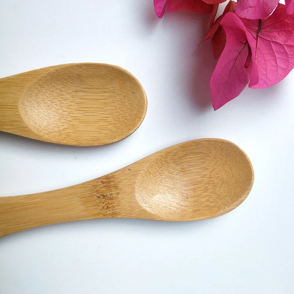 

5 pcs Bamboo Spork For Kids Non Toxic Lightweight Spoon Fork Combo Smooth Edge Durable Spork Kitchen Barware Outdoor Use