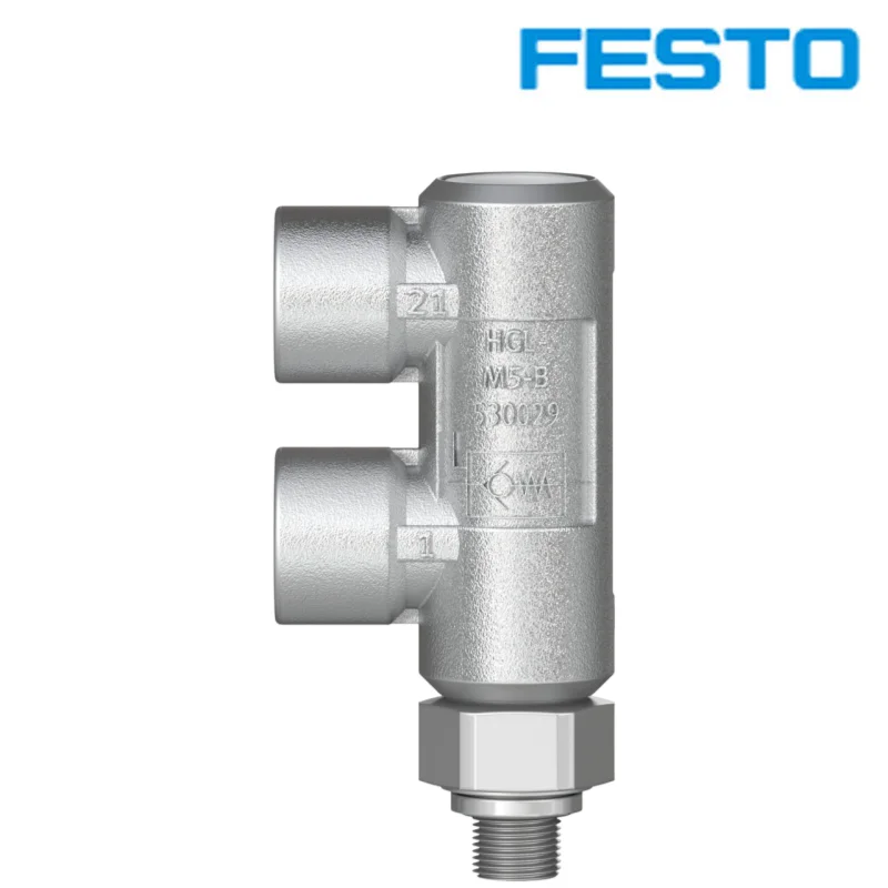 FESTO 530029-HGL-M5-B Piloted check valve M5 1/8 1/4 1/2 3/8 series Genuine Piloted non-return function high-performanc valve