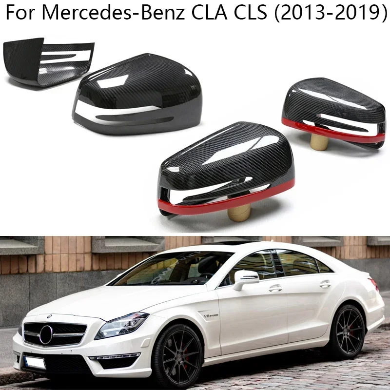 

Real Carbon Fiber Car Rear View Side Mirror Covers Caps For Mercedes-Benz CLA CLS W117 W218 2013 2014 2015 2016 2017 2018 2019