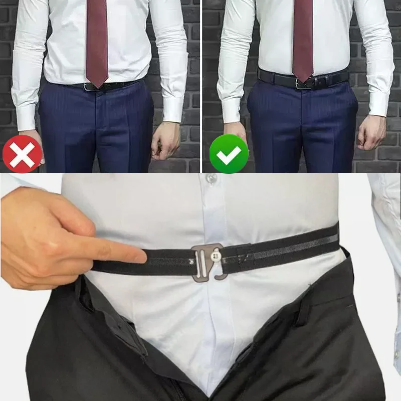 1/2 قطعة للجنسين عدم الانزلاق سيليكون الأشرطة حزام مطاط المضادة للتجاعيد قميص البقاء أفضل أحزمة حزام الأعمال لبدلة قميص