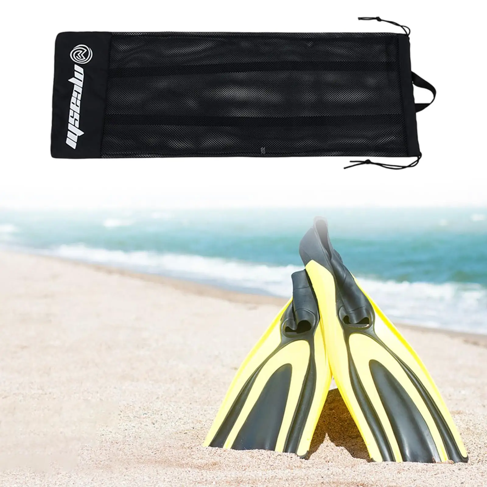 

Swim Fins Bag,Scuba Diving Bag Dive Bag,Drawstring Closure,Long Diving Backpack