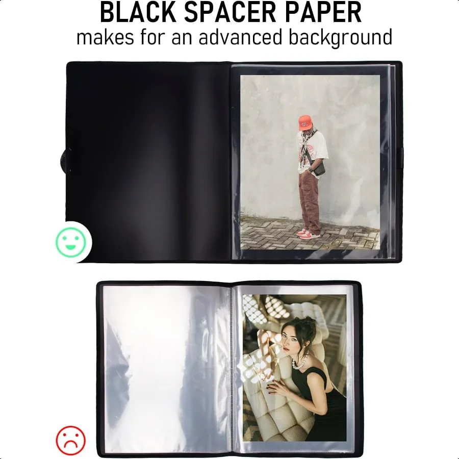 18x24 Large Art Portfolio Folder 30 Pockets Display 60 Pages Artist Portfolio Folder with Clear Plastic Sleeves Presentation St