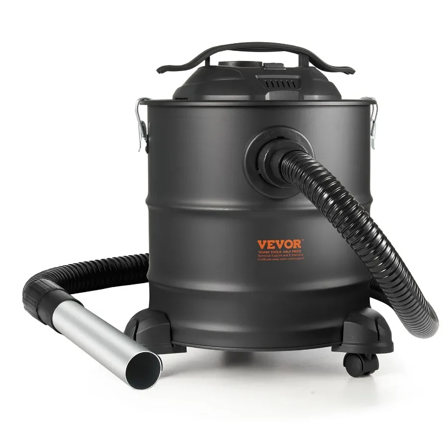 VEVOR Aspirador de Ceniza 5 Galones 1200W para Chimeneas Estufas de Granos Parrillas Eliminación de Cenizas para Barbacoa Limpieza Resistente