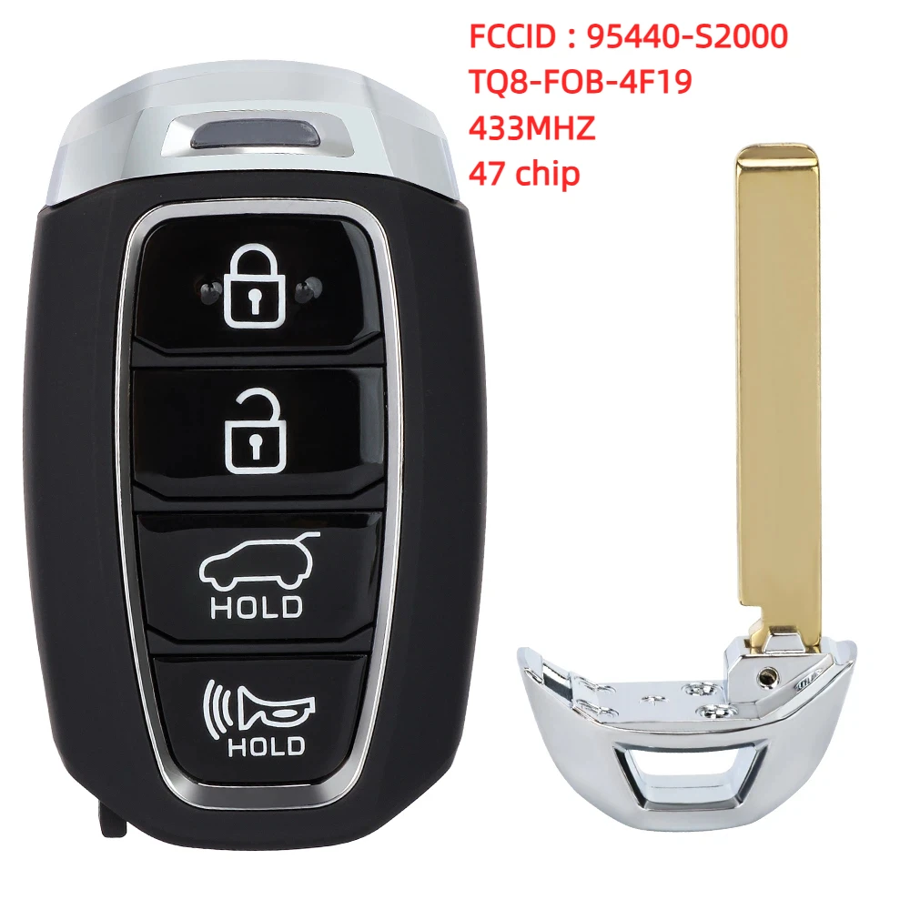 

95440-S2000 Smart Remote Car Key Fob for Santa Fe 2018 2019 2020 TQ8-FOB-4F19 433MHz