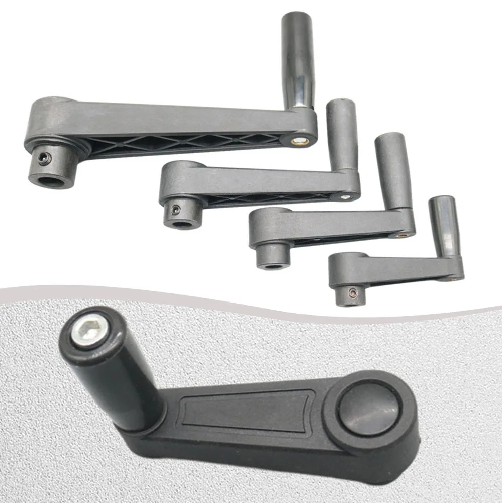 1Pc Round Hole Crank Handle 8-16mm For Hand Crank Generator Reinforced Nylon And Carbon Steel Mechanical Equipment Part