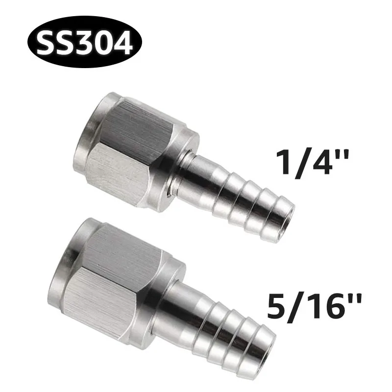 1/4'' Or 5/16'' Barbed Swivel Nut,Solid 304 Stainless Steel Hose Barb for Ball Lock Disconnect,Homebrew Beer Barrel Keg Fittings