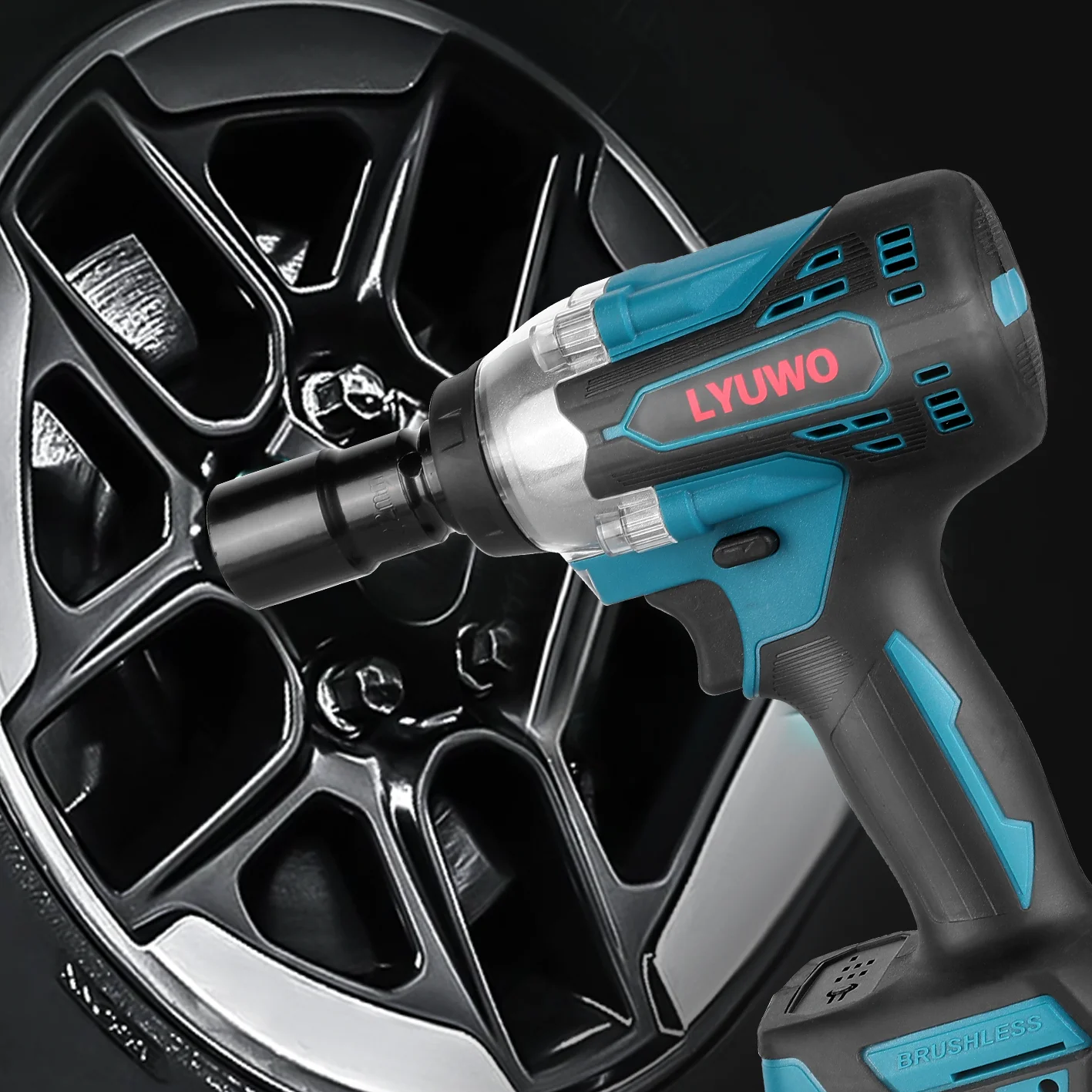 20V Rechargeable Electric Impact Wrench Brushless Wrench Socket Lithium Ion Battery Hand Drill Installation Electric Tool