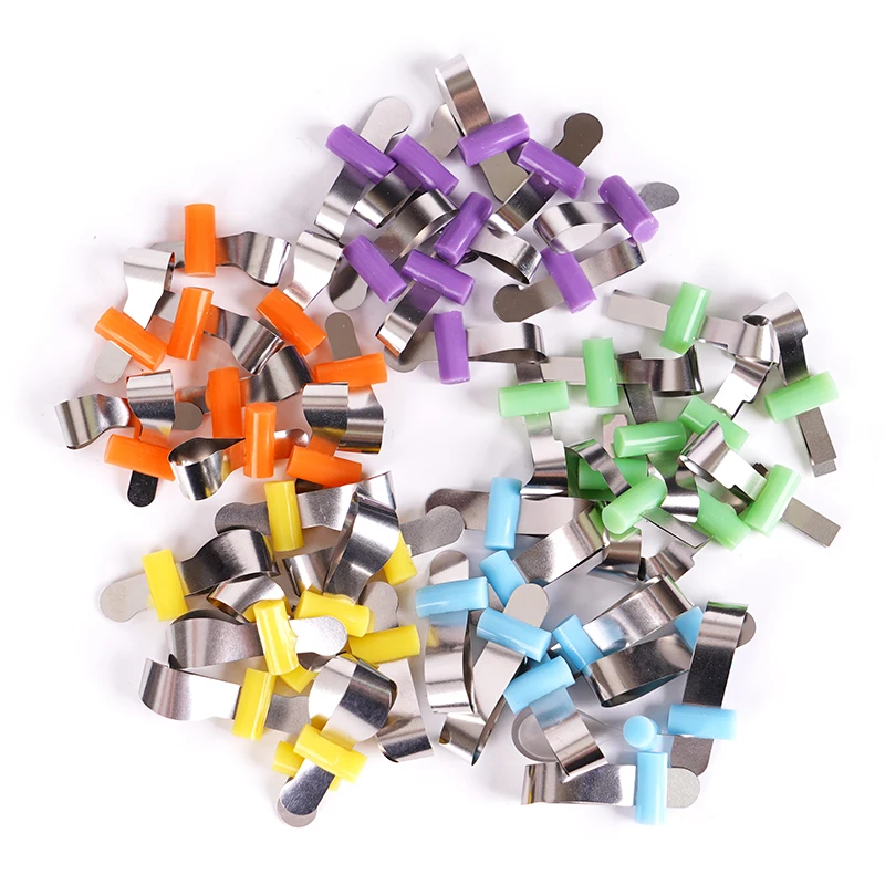 

50 шт./упак. Стоматологические ортодонтические формирующие листы, секционные контурные металлические матрицы с позиционирующим инструментом для стоматолога, для взрослых и детей