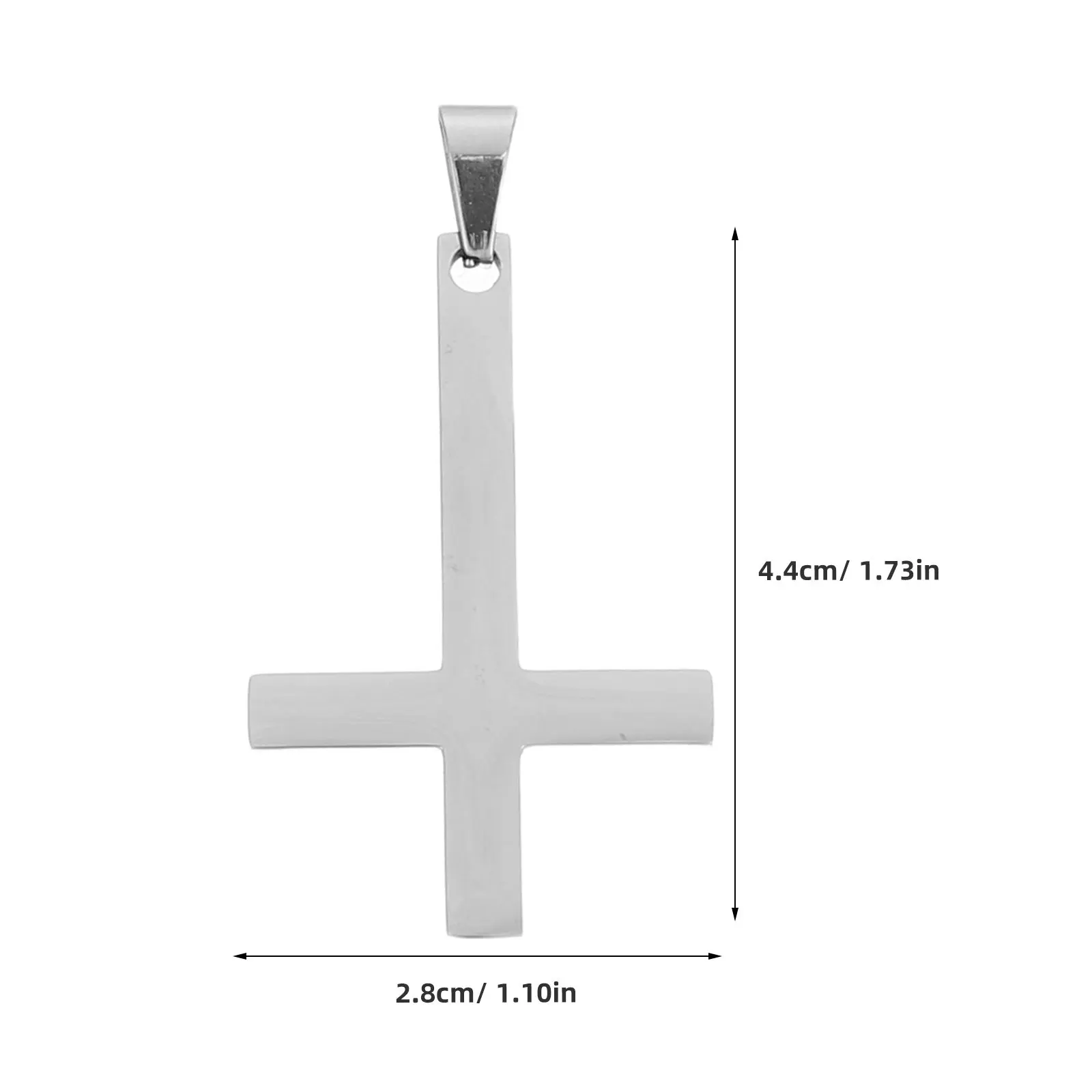 Mini Inverted Cross Pendant Necklace – Stainless Steel Unisex Spiritual Jewelry for Men and Women