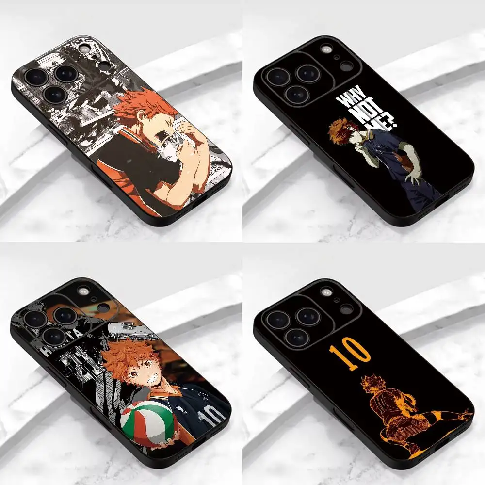 Capa de Silicone Macia Haikyu Shoyo Hinata para iPhone 17 16 15 14 13 12 11 X XR Plus Pro Max Plus