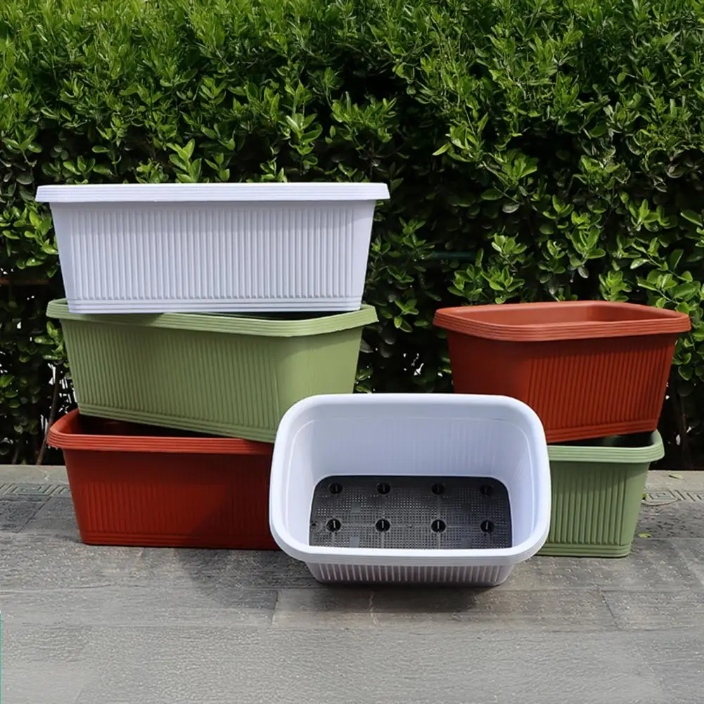 Rot-resistant Flowerpot Flowerpot with Porous Drainage Design Deepened Widened Planter for Healthy Vegetable Growth Indoor