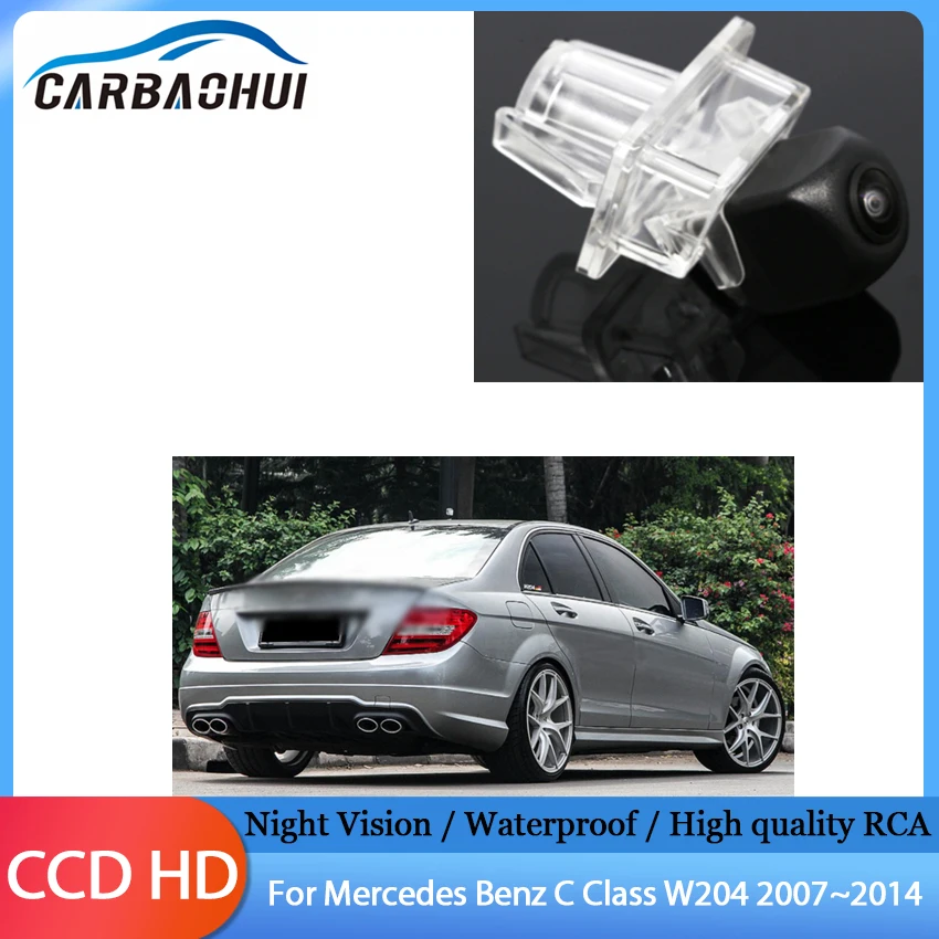 Car Rear View Back Up Camera Car Reverse Camera RCA Original Screen Compatible ​For Mercedes Benz C Class W204 2007~2014