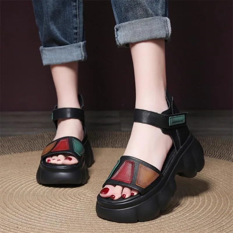 

Женские массивные спортивные сандалии на платформе, сандалии на танкетке для женщин, лето 2024, модные роскошные дизайнерские сандалии на толстой подошве для женщин