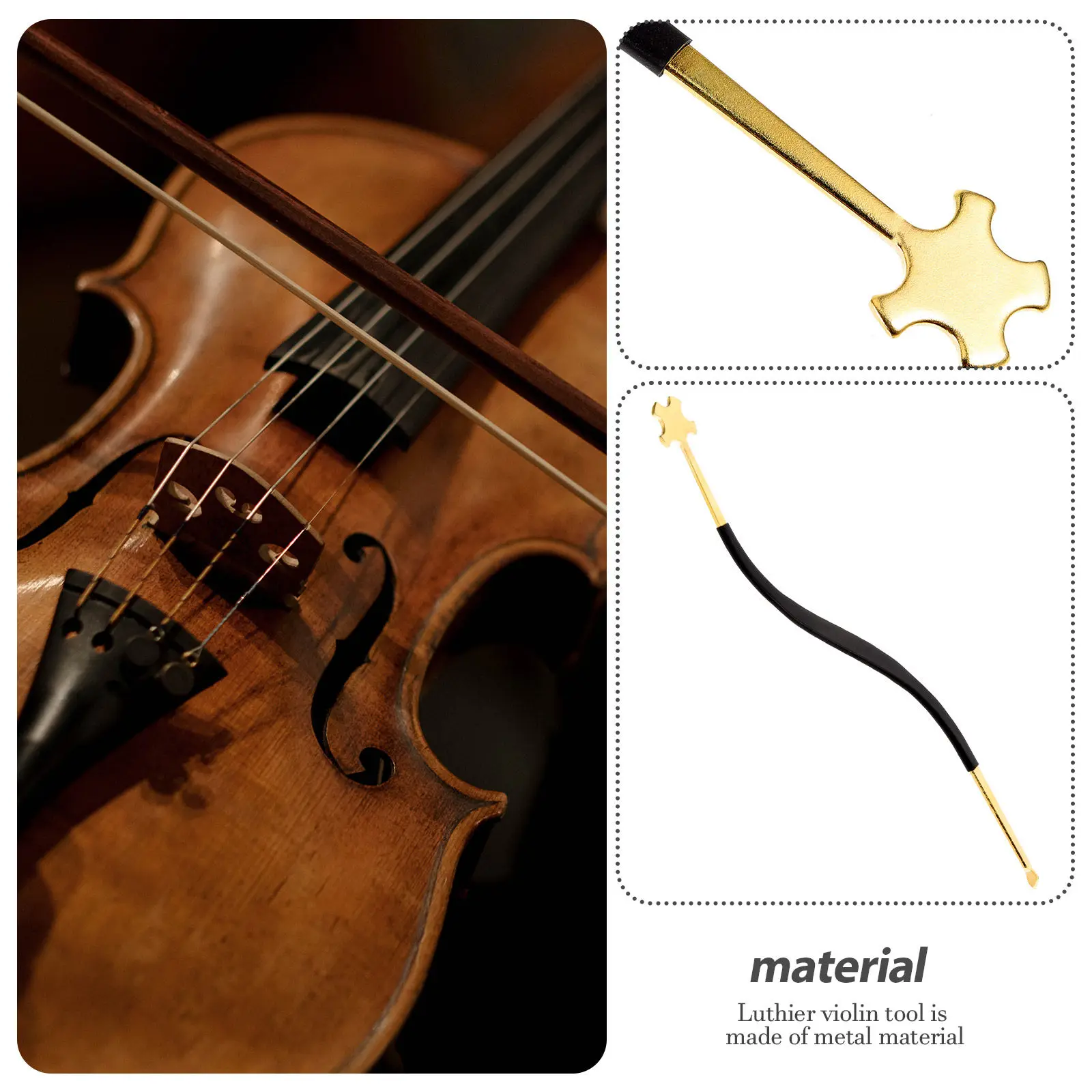 Premium Violin Sound Post Setting Tool Ergonomic Metal Design for Luthiers to Accurately Install Adjust and Posts