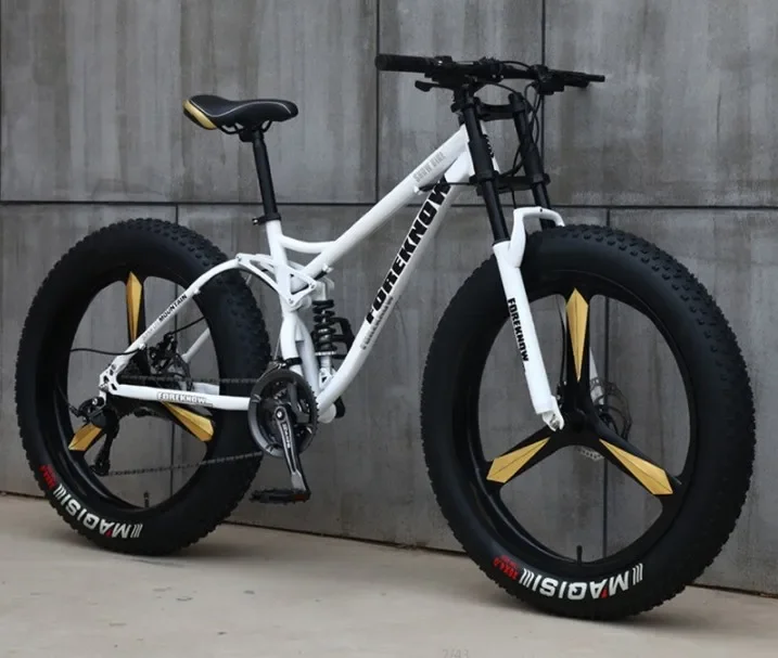 

china 26inch Aluminum Alloy 4.0 fat bicycles mountain fat bike / five blade fatbike mountain bike Disc Brakes Snow Bike