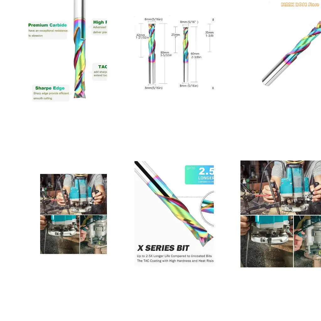 

K1AE Multipurpose Alloy Woodworking Router 1/4inch Shank Suitable for Precisions Carving Grooving Joint Cutting