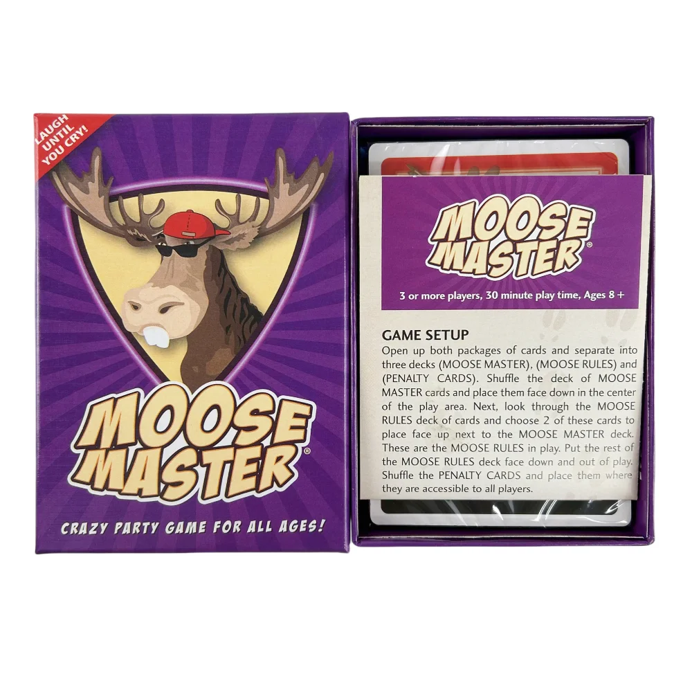 Moose Master Card Game Crazy Party Game For All People Board Deck