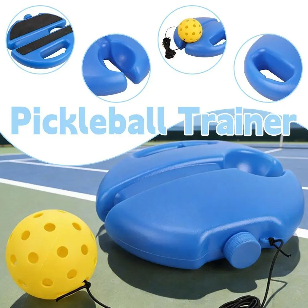 Pickleball-Solo-Trainingsgerät mit Rückprallball, elastischem Seil und stabiler Wasserbefüllbarer Basis für Anfänger zum Üben – Detail 8
