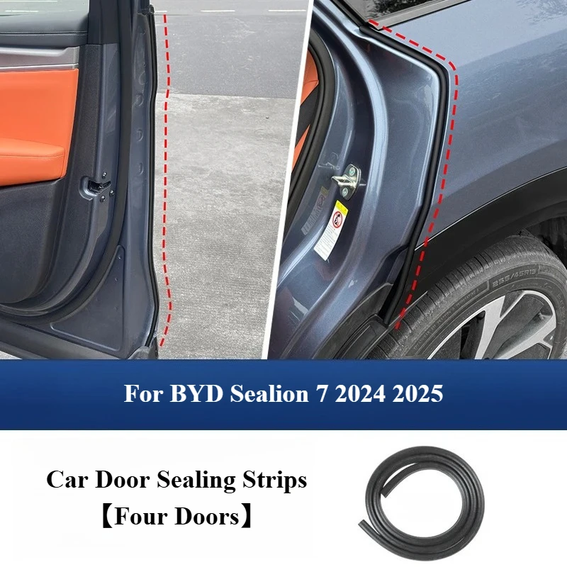

For BYD Sealion 7 Car Door Sealing Strips Sound Insulation Front Engine Hood Trunk Noise Reduction and Dustproof Seal Strips