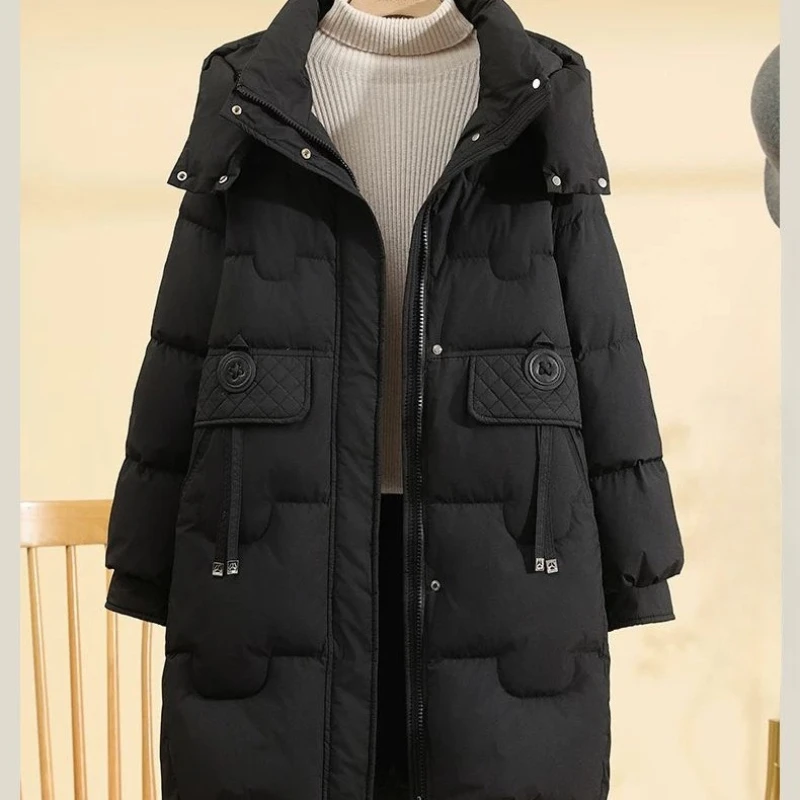 Winter New Down Cotton-padded Clothes Women's Medium and Long Korean Version Loose  Spring and Autumn Warm Cotton-padded Jackets