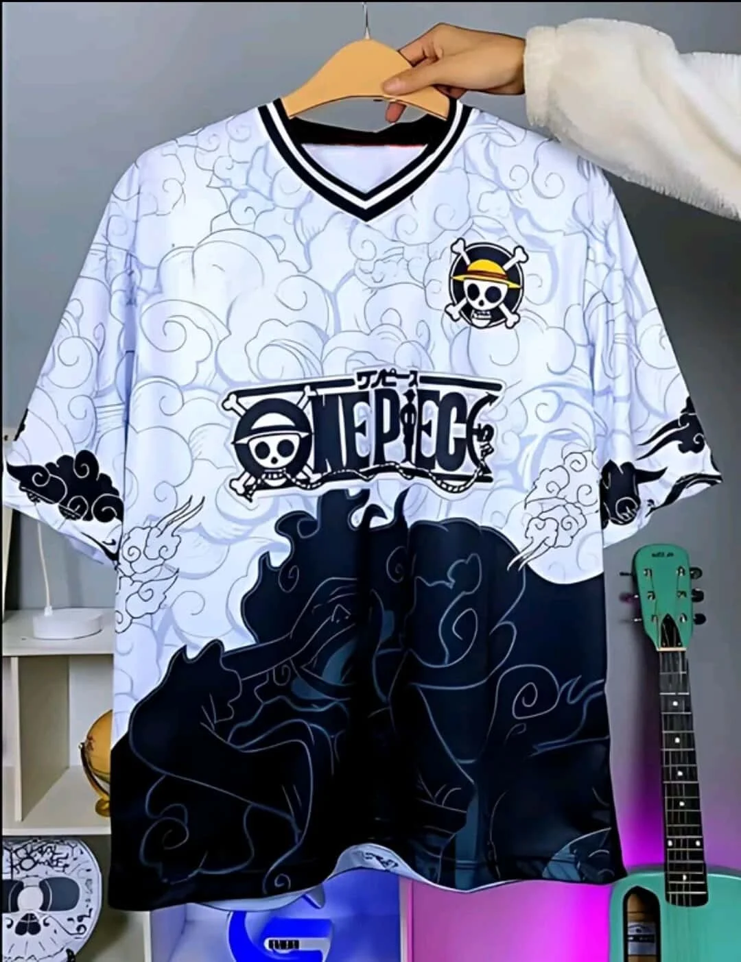2026 Summer One Piece Luffy Retro Cosplay T-shirt Men's Oversized 3D Printed Short-sleeved Family Unisex Children's Sports Shirt