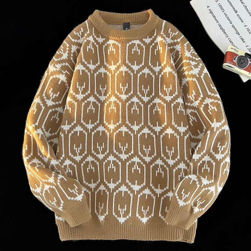 

Однотонный повседневный женский модный пуловер, вязаный свитшот с длинным рукавом, весенне-осенние свободные топы, мужская рубашка с круглым вырезом, куртка, свитер