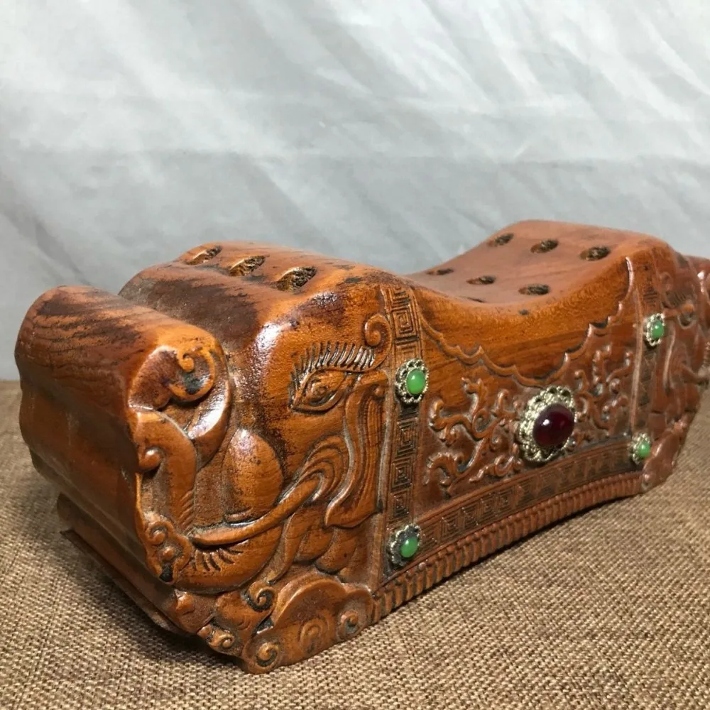 Exquisitely Crafted Rosewood Carved Double-sided Pillow Box with A Rich, Aged Patina—a Collectible Furniture Piece