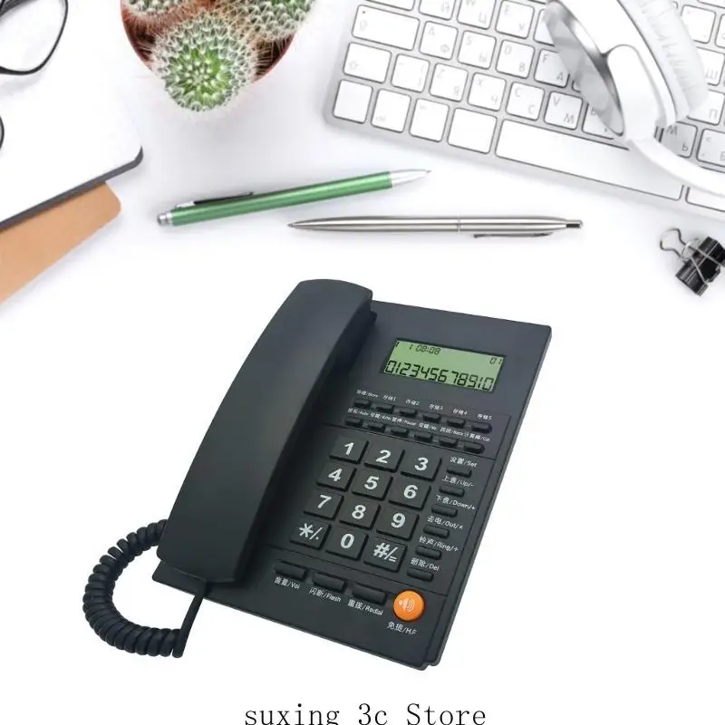 E8BE Landline الهاتف المحول عبر الهاتف Callerid إنذار للمنزل/الفندق/المكتب ثابت #6