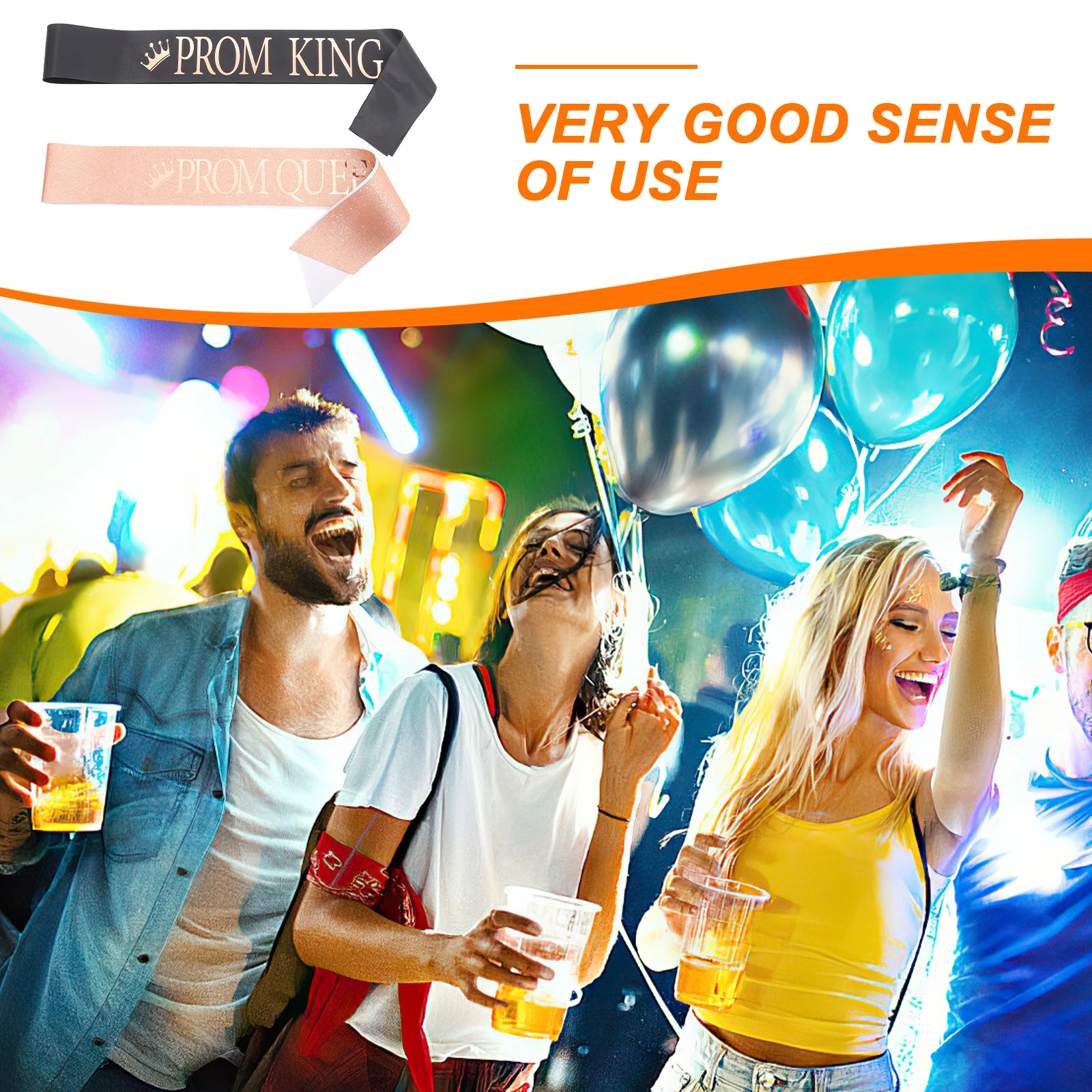 

2pcs Cloth Sash Prom Decorations Graduation Party Wedding Accessories Adjustable Etiquette Belt for Women Queen Sash