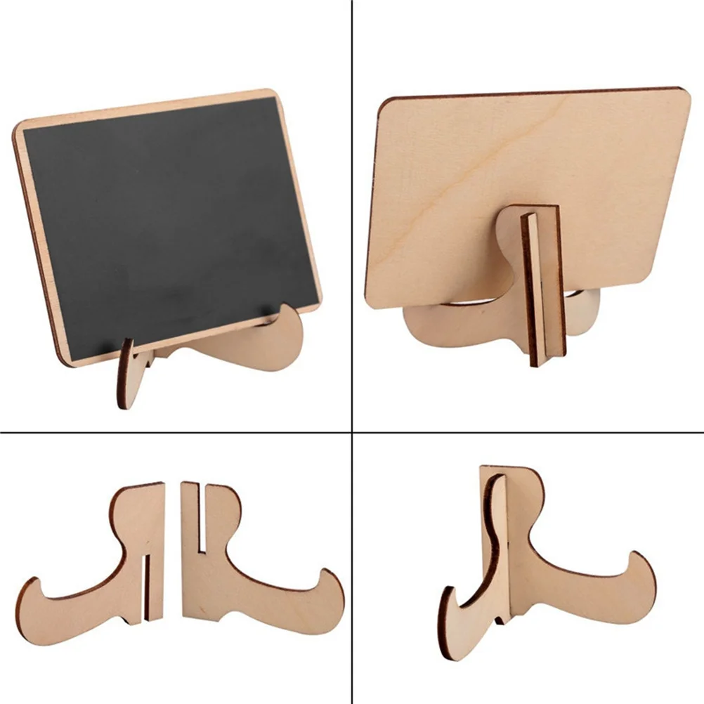 10 шт. мини-деревянная доска для свадебной вечеринки, настольные вывески, многоразовая доска для сообщений с подставкой и меловыми ручками