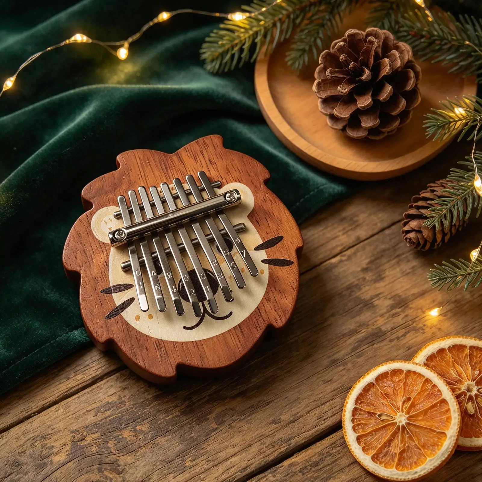 Thumb Piano 8 Keys Portable Pocket Wooden Tiny Toys Hand Piano For Beginners Kids Birthday Boys Girls Home Party Indoor Outdoor