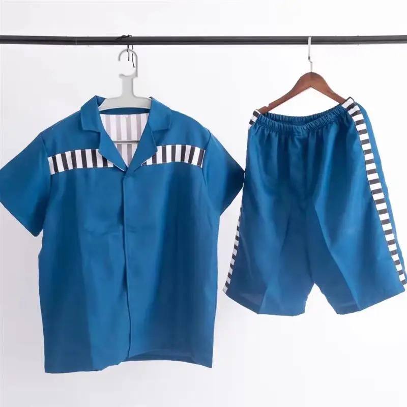 Halloween Stage Performance Clothes Polyester Fiber Long Sleeve Long Pants Short Sleeve Shorts for 18-25 Years Old