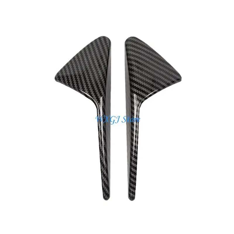 

37JE Carbon Fiber Side Camera Flank-Fender Protective Cover Trim for 3 X