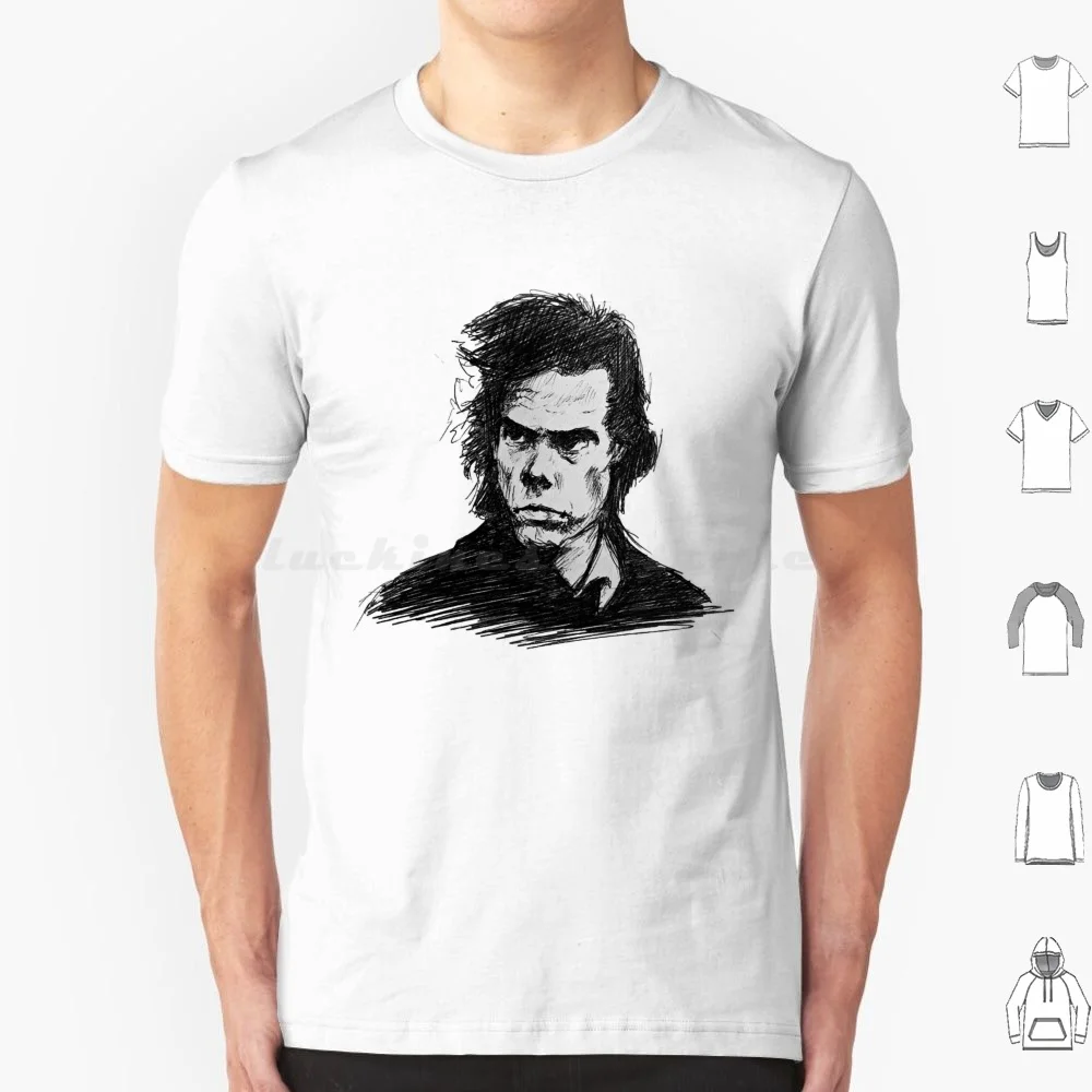 Camiseta con dibujo de llamada del Boatman, Camiseta de algodón para hombres y mujeres, estampado artesanal de Nick Cave Pj Harvey Bad Seeds Nick Cave y las semillas malas Nick