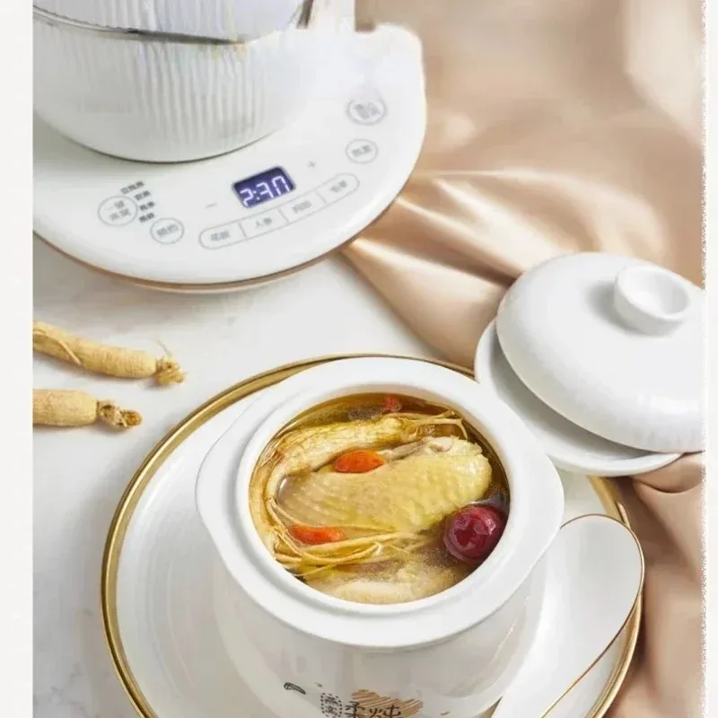 Bird's Nest Electric Stew Pot Stewing Out of Water Household Mini One Person Ceramic Small Size 220V Stew Pot Panela Eletrica
