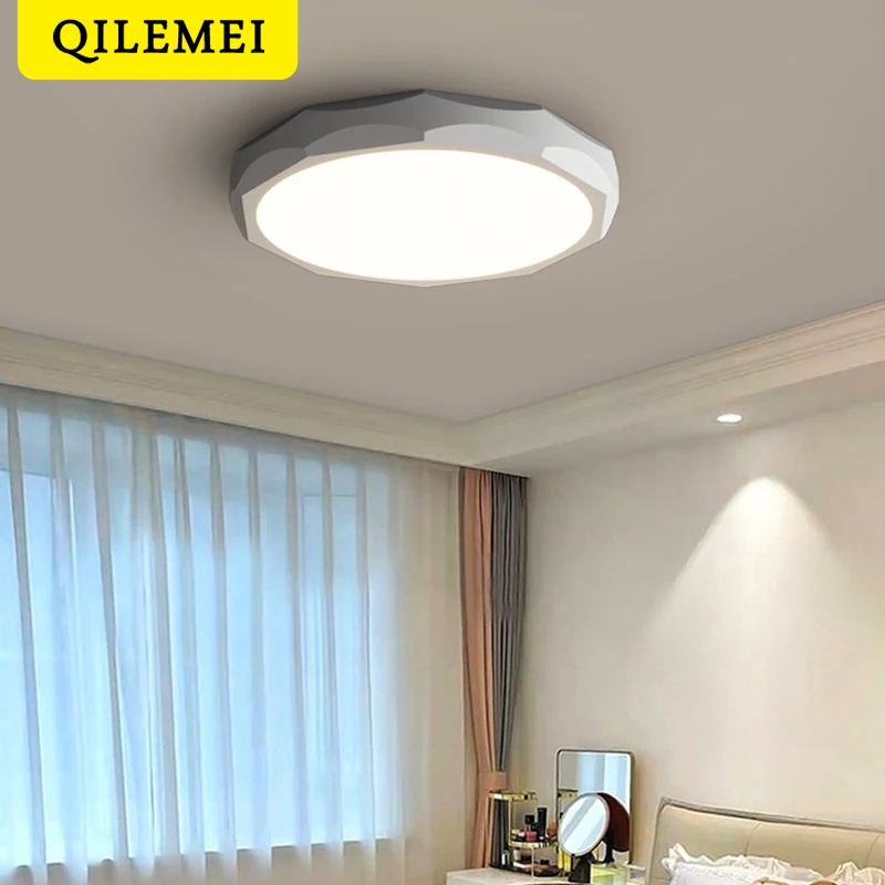 

Modern White Bedroom Light Led Ceiling Lamp Minimalist Cream Style Circular Hallway Corridor Decor Indoor Lighting Fixtures