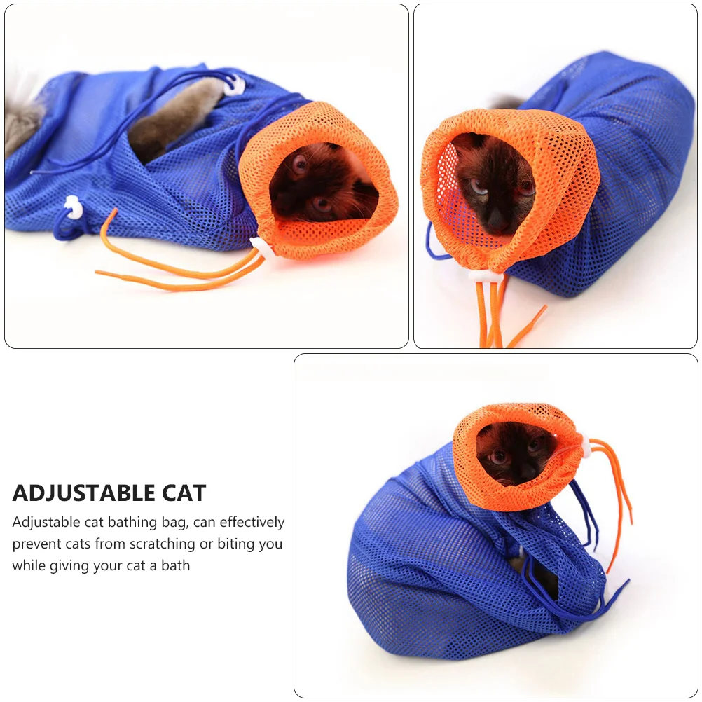 

Bathing Mesh Grooming Shower Puppy Washing Cat Grooming Bag Washing Net Cat Bath Bag Durable Adjustable