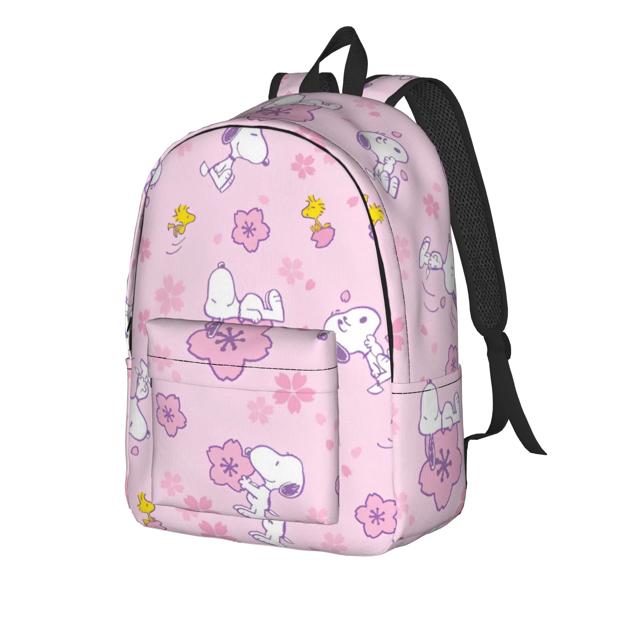S-Dog-Snoopies Cartoon Backpack for Men Women Fashion High School Hiking Travel Daypack  Laptop Computer Canvas Bags Lightweight