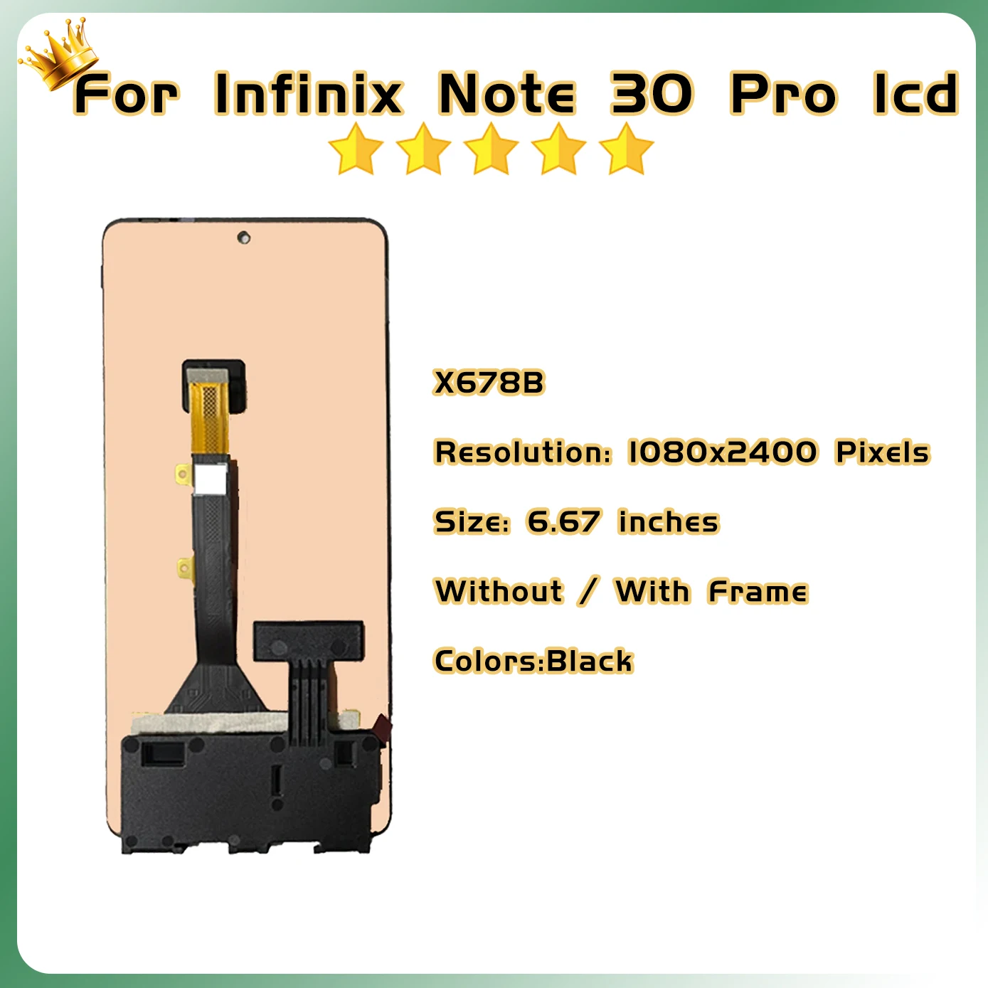 Screen For Infinix Note 30 Pro Display Digitizer For Infinix Note 30 Pro LCD Display Touch X678B Screen Display Replacement