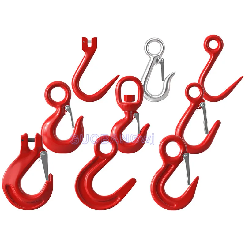 Heavy-Duty Mountain Hook - 10-Ton Lifting Hook, Forged Alloy Steel Crane Hook, Used For Lifting With Large Eye Shackles 1PCS