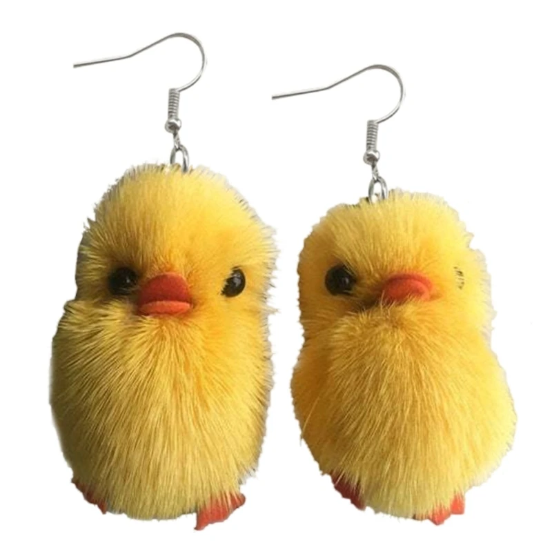 Fashion Yellow Duck Charm Earrings Sweet Dangle Earrings Simple Pendant Earring Party Jewelry Charm Earring