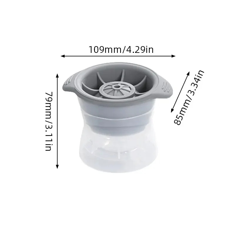 2pcs Bar Whiskey Round Ice Cube Maker Silicone Large Ball Shape Spherical Ice Cube Mould Machine Quick Freezer Kitchen Gadgets