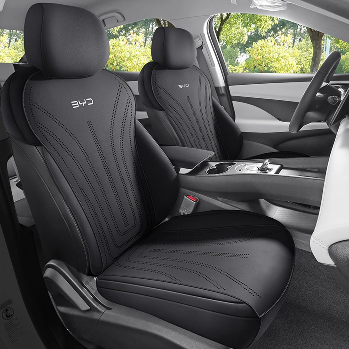 5-seater Half Wrapped Performance Upholstery Fabric Auto Seat Cushion Covers Stylish Seat Protector for BYD SEAL 6 DM-i Touring