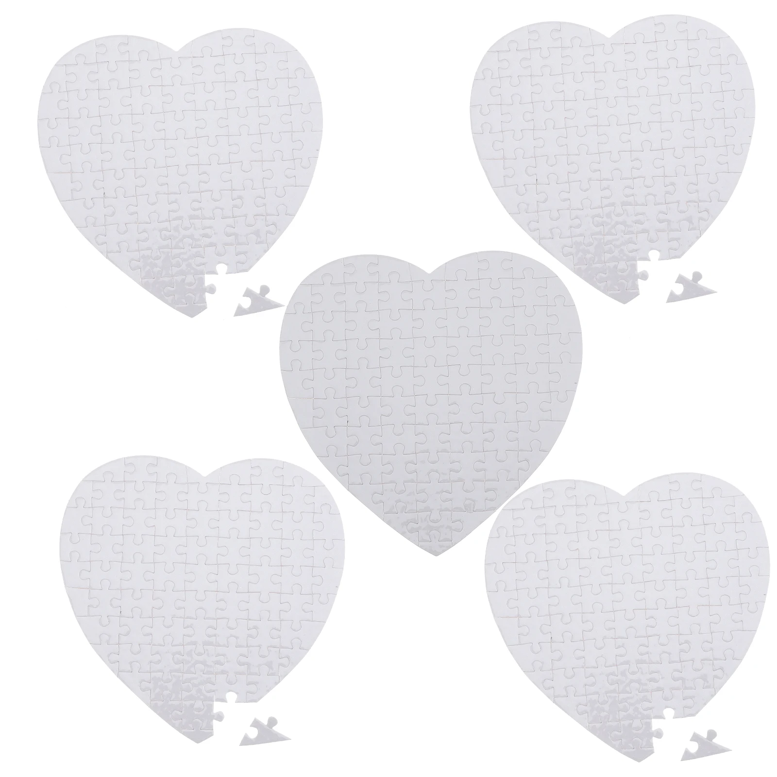 

Heart Shaped Puzzle Blank Sublimate Jigsaw Drawing DIY Printable Custom Photo Images Heat Press Process