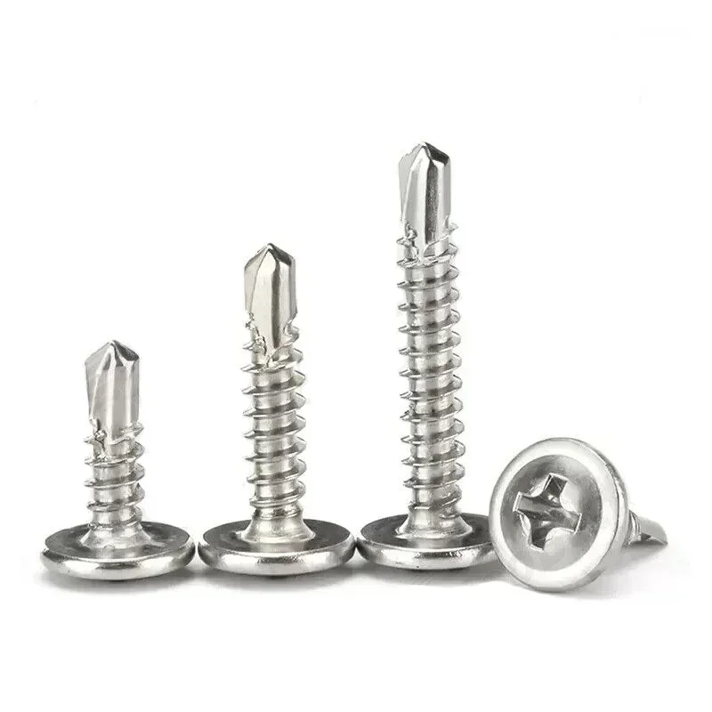 210Pcs Self Drilling Wafer Head Screws - Durable Stainless Steel Self Tapping Screws for Easy Installation